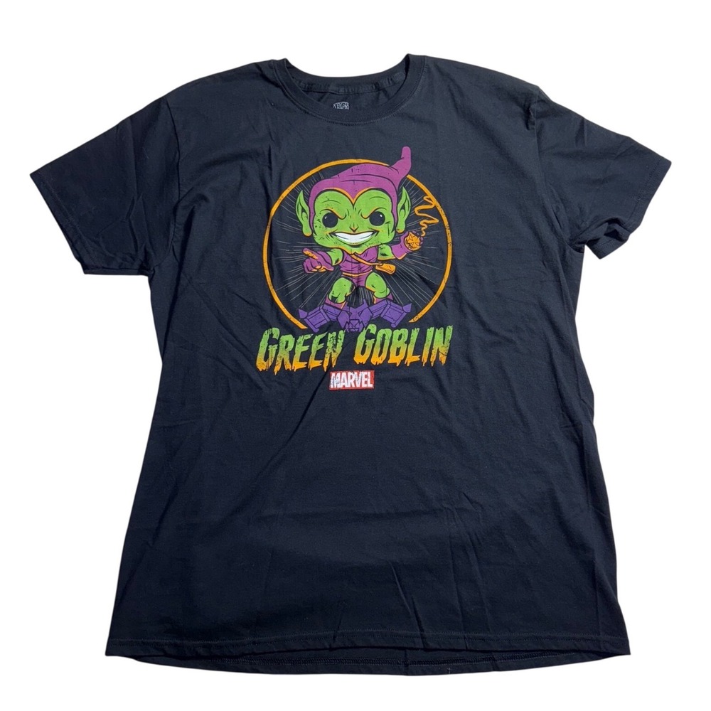 Funko Pop Tees Marvel Green Goblin Black Graphic T-Shirt Mens XL-2160